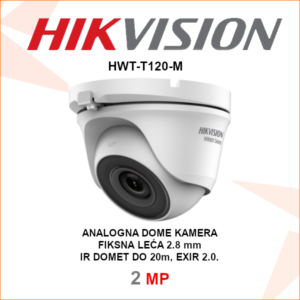 HIKVISION 2MP EXIR DOME KAMERA HWT-T120-M