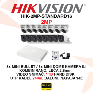 HIKVISION 2MP KOMPLET SA 16 KAMERA PLUG&PLAY