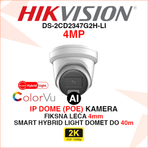 DS-2CD2347G2H-LI Hikvision ColorVu IP kamera 4mm