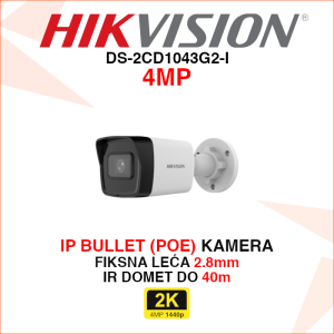 DS-2CD1043G2-I Hikvision 4MP IP kamera