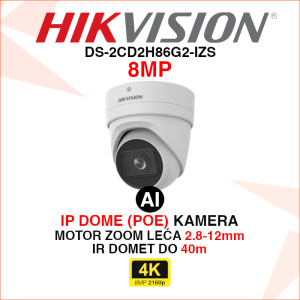 DS-2CD2H86G2-IZS Hikvision 4K AI IP kamera