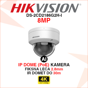 DS-2CD2186G2H-I Hikvision 4K IP PoE kamera