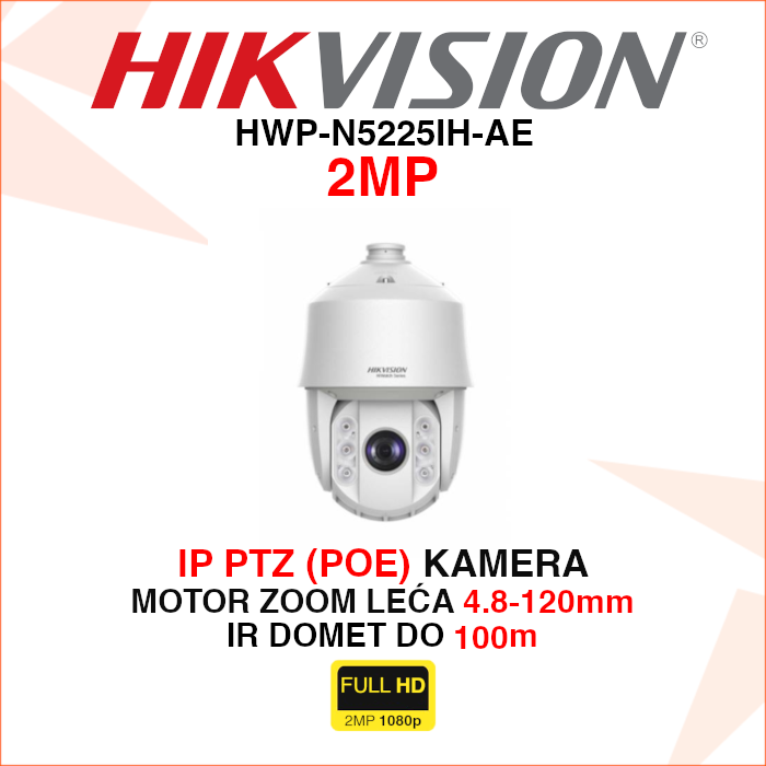 HWP-N5225IH-AE HWP-N5225IH-AE Hikvision IP motor zoom kamera