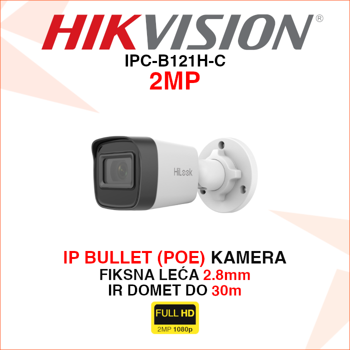IPC-B121H-C IPC-B121H-C Hikvision 2MP IP PoE kamera