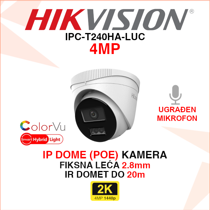HWI-T240HA-LUC HWI-T240HA-LUC Hikvision 4MP IP kamera