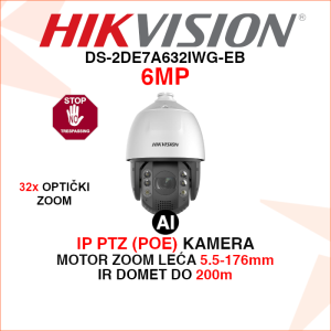 DS-2DE7A632IWG-EB Hikvision 6MP PTZ IP kamera