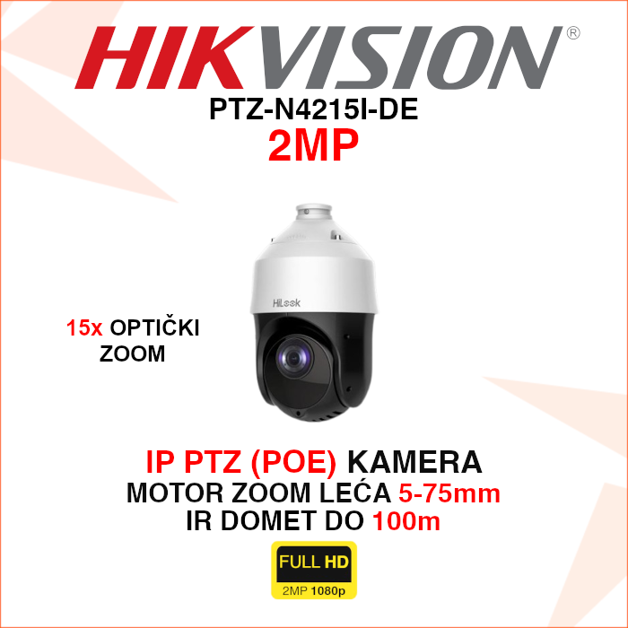 PTZ-N4215I-DE PTZ-N4215I-DE Hikvision 2MP IP PTZ kamera