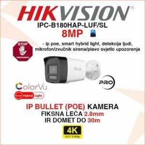 IPC-B180HAP-LUF/SL Hikvision IP kamera 8MP