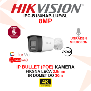 IPC-B180HAP-LUF/SL Hikvision IP kamera 8MP