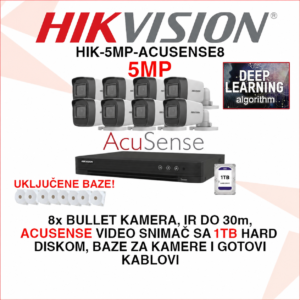 HIK-5MP-ACUSENSE8 HIKVISIO ACUSENSE SET SA 8 KAMERA
