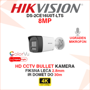 DS-2CE16U0T-LTS Hikvision kamera 4K 2.8mm