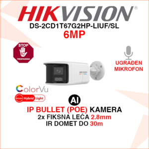 DS-2CD1T67G2HP-LIUF/SL HIKVISION IP KAMERA 6MP