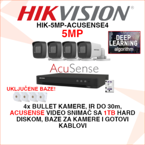 HIK-5MP-ACUSENSE4 HIKVISION ACUSENSE SET SA 4 KAMERE