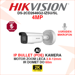 DS-2CD2646G2-IZSU/SL Hikvision IP kamera 4MP 2.8-12mm