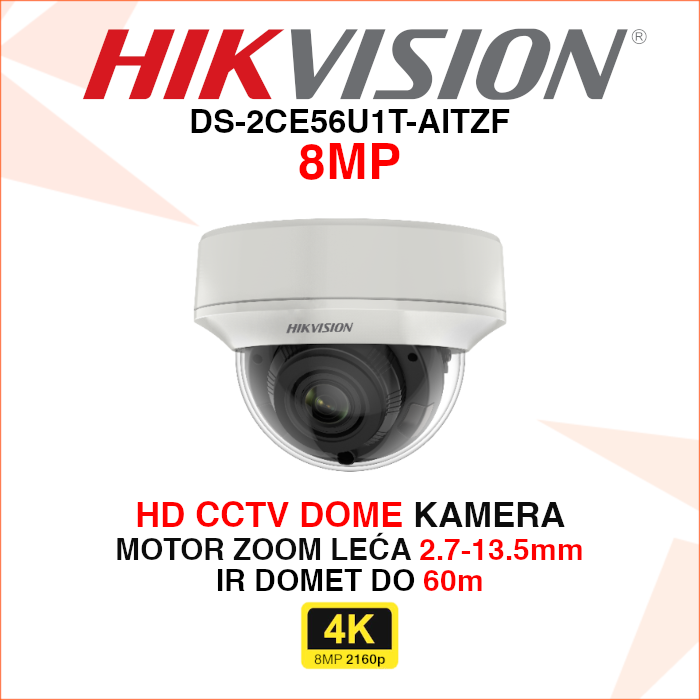 DS-2CE56U1T-AITZF DS-2CE56U1T-AITZF Hikvision kamera 8MP 2.7-13.5mm