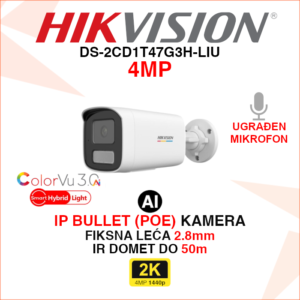 DS-2CD1T47G3H-LIU Hikvision IP kamera 4MP 2.8mm