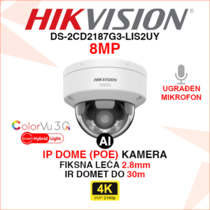 DS-2CD2187G3-LIS2UY Hikvision IP kamera 8MP 2.8mm
