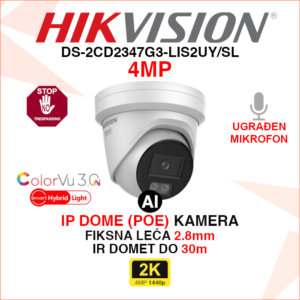 DS-2CD2347G3-LIS2UY/SL Hikvision IP kamera 4MP 2.8mm