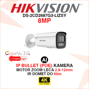 DS-2CD2687G3-LIZSY Hikvision IP kamera 8MP 2.8-12mm