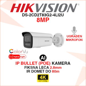 DS-2CD2T83G2-4LI2U Hikvision IP kamera 8MP 2.8mm